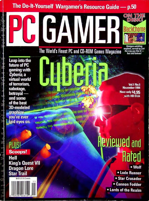 PC Gamer   Issue 006   November 1994 cover